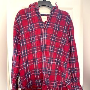 American Eagle Hooded Flannel